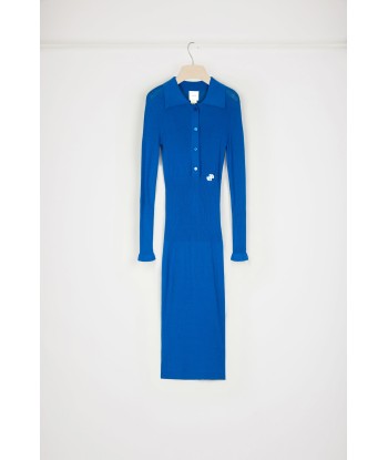 Knit polo midi dress in organic cotton store