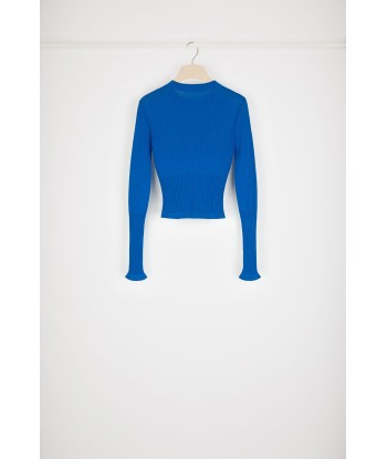 Fitted rib knit jumper in organic cotton paiement sécurisé