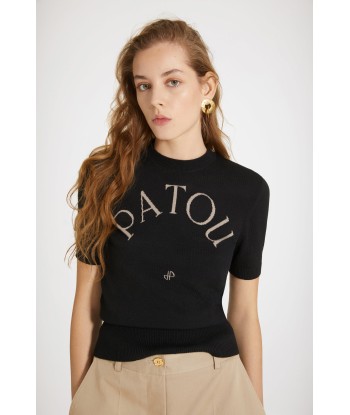 Patou jacquard knit top in organic cotton blend français