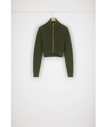 Zip-up knit blouson in virgin wool Comparez et commandez 