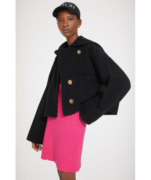 Manteau court en laine double face de la marque