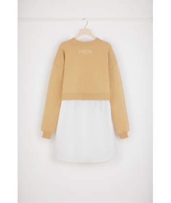 Robe sweatshirt bi-matière en coton bio meilleur choix