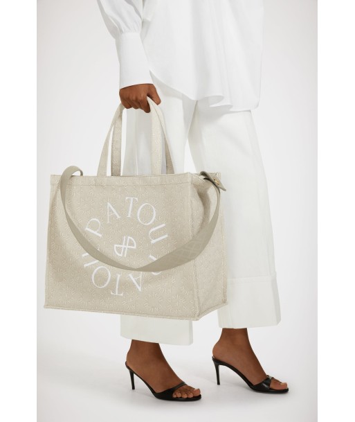 Patou canvas tote in organic cotton jacquard livraison gratuite