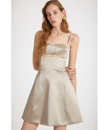 Robe à découpes en satin de coton mélangé Toutes les collections ici