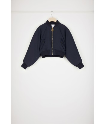 Cropped bomber jacket in recycled nylon pas cher