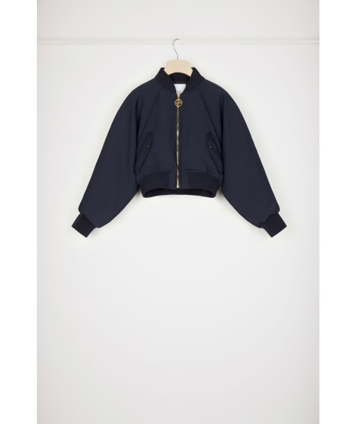 Cropped bomber jacket in recycled nylon pas cher