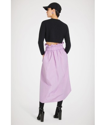 Drawstring grosgrain skirt in recycled faille les ctes