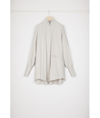 High-volume mini shirt dress in organic cotton blend de l' environnement