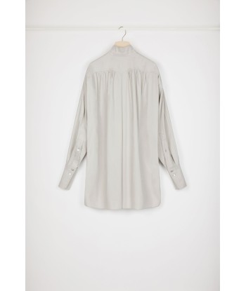 High-volume mini shirt dress in organic cotton blend de l' environnement