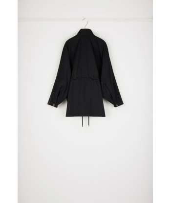 Drawstring parka in organic cotton gabardine outlet