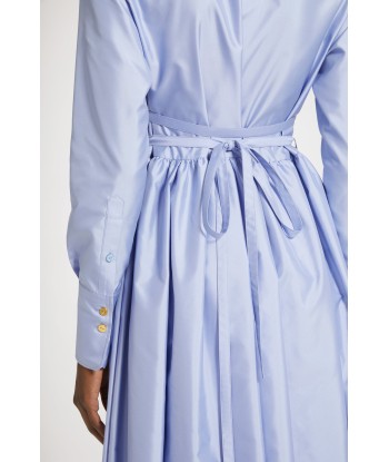 Robe chemise midi en satin éco-responsable soldes