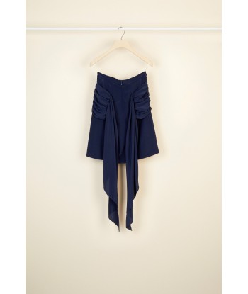 Draped silk skirt with back panel pas cheres