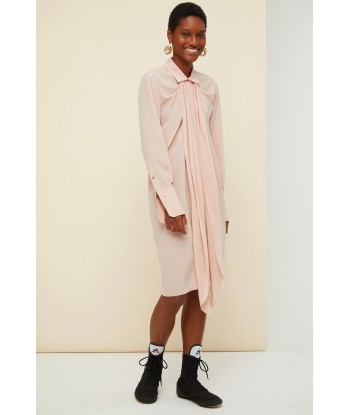 Pussy-bow mini silk shirtdress Dans la société mordern