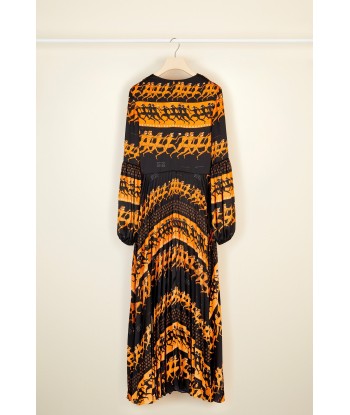 Printed pleated maxi dress Par le système avancé 