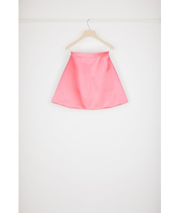 Mini skirt in cotton-blend satin Fin de série