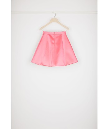 Mini skirt in cotton-blend satin Fin de série