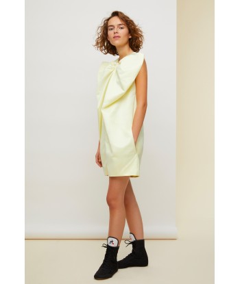 Oversized bow satin mini dress acheter