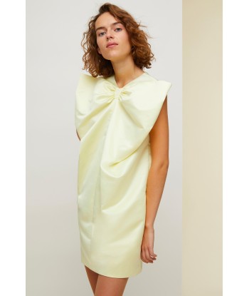 Oversized bow satin mini dress acheter