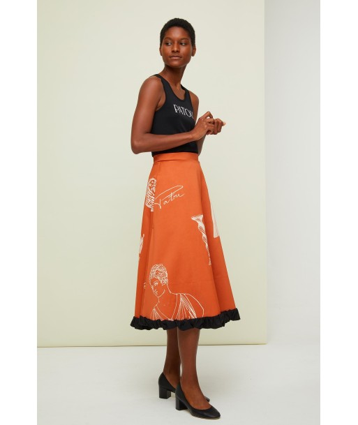 Printed midi skirt de technologie