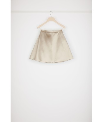 Mini skirt in cotton-blend satin soldes