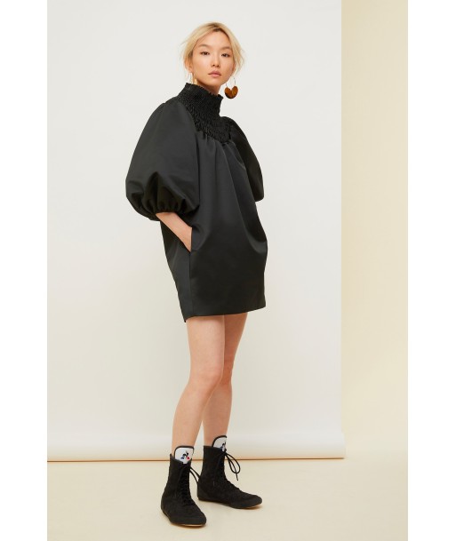 Smock collar satin mini dress Faites des économies