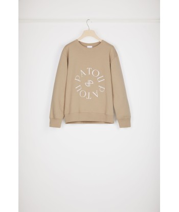 Medallion logo sweatshirt in organic cotton brillant des détails fins