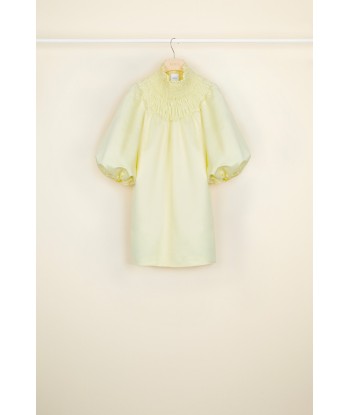 Smock collar satin mini dress pas cher