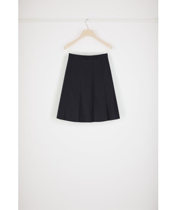 High-waisted pleated skirt in Merino wool Les magasins à Paris