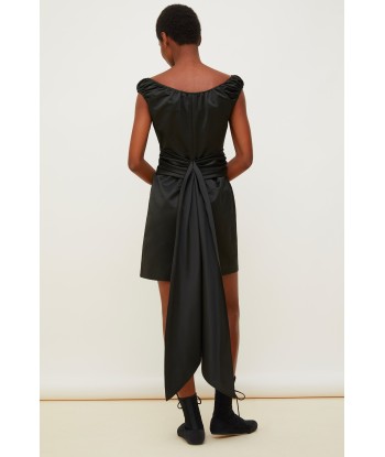 Cold-shoulder dress with oversized draped panels Les êtres humains sont 