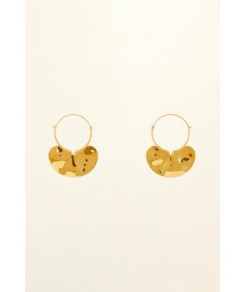 Small brass and pearl hoop earrings Vous souhaitez 