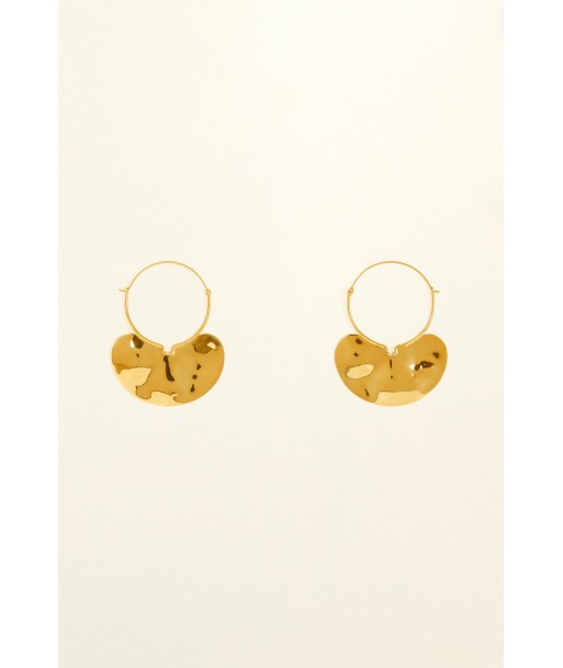 Small brass and pearl hoop earrings Vous souhaitez 