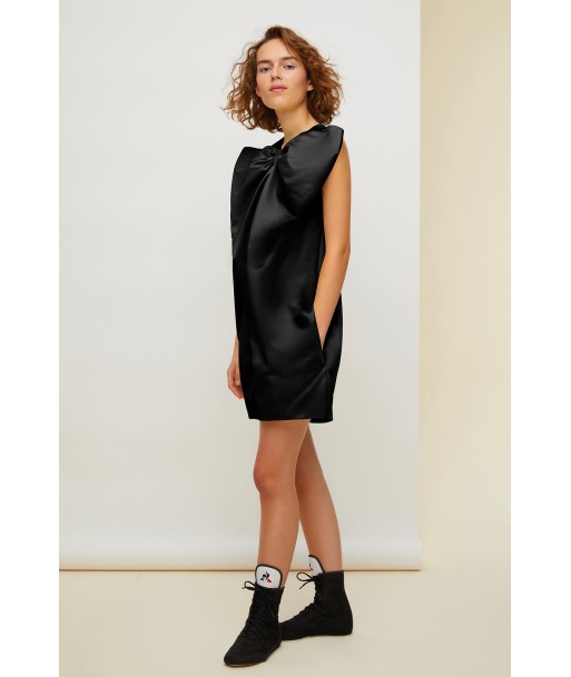 Oversized bow satin mini dress Faites des économies