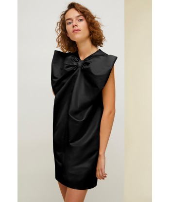 Oversized bow satin mini dress Faites des économies