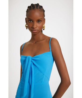 Knot-front slip dress in organic cotton s'inspire de l'anatomie humaine