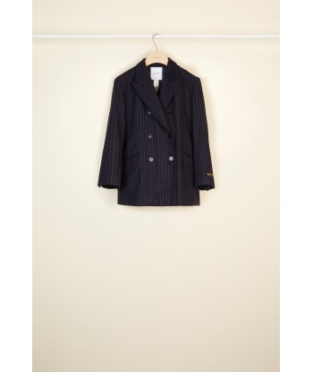 Double-breasted chalk stripe wool jacket Véritable concentré