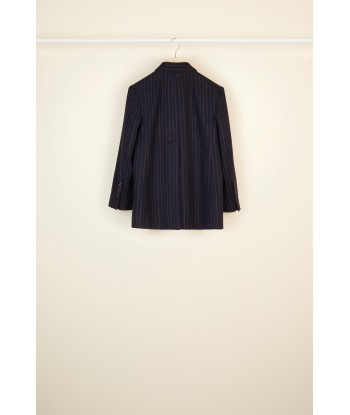 Double-breasted chalk stripe wool jacket Véritable concentré