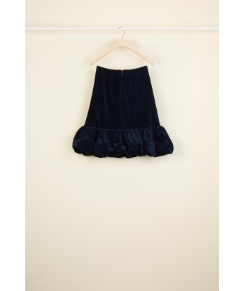 Bubble hem velvet skirt Faites des économies