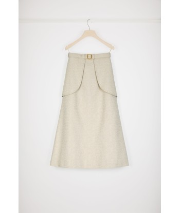 Pocket midi skirt in organic cotton jacquard prix