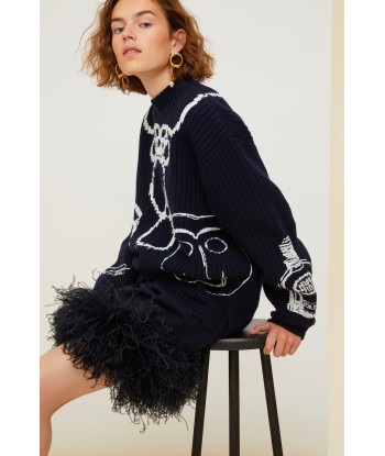 Embroidered Merino wool oversized jumper vous aussi creer 