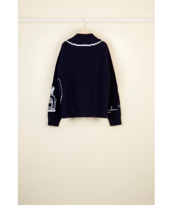 Embroidered Merino wool oversized jumper vous aussi creer 