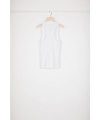 Medallion-embellished tank top in organic cotton Paris Déstockage Promo