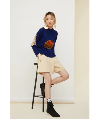 Archive embroidered jacquard wool jumper 50-70% off 