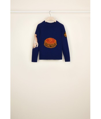 Archive embroidered jacquard wool jumper 50-70% off 