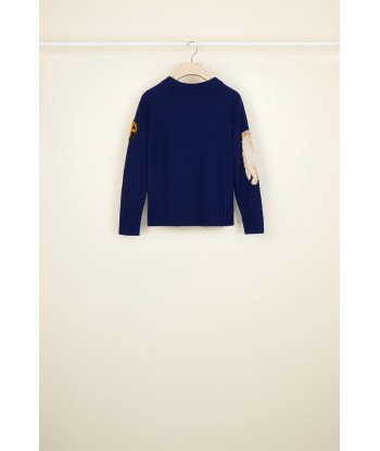 Archive embroidered jacquard wool jumper 50-70% off 