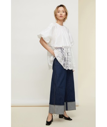 Communion cotton and guipure top sur le site 