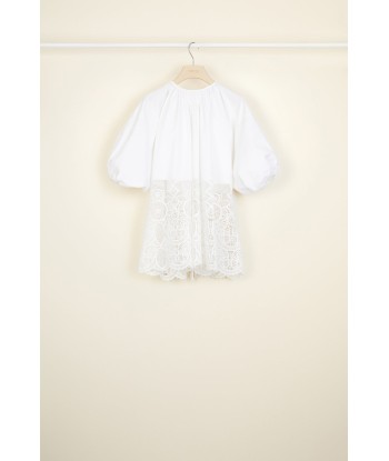 Communion cotton and guipure top sur le site 