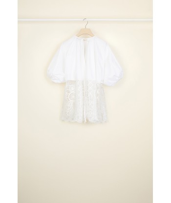 Communion cotton and guipure top sur le site 