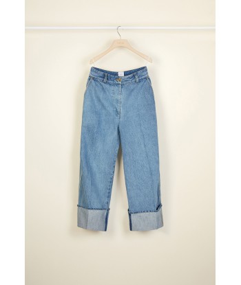 Turn up organic denim trousers Profitez des Offres !