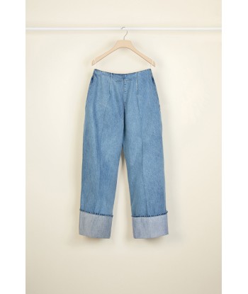 Turn up organic denim trousers Profitez des Offres !