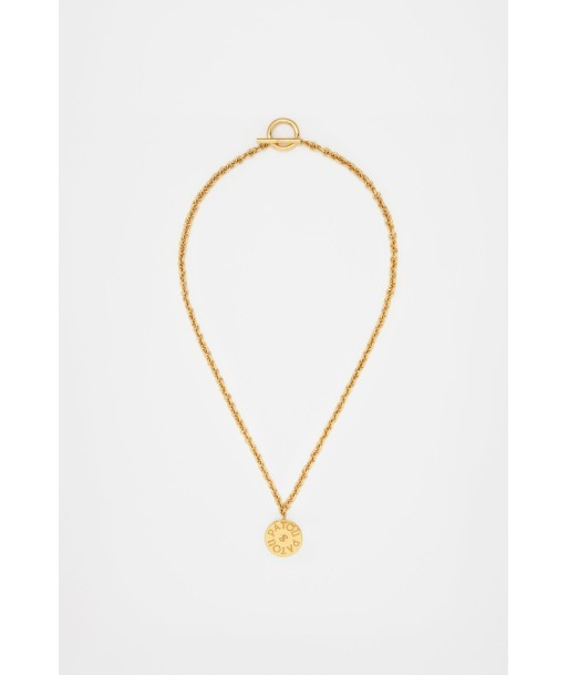 Coin pendant necklace in gold-plated brass en ligne